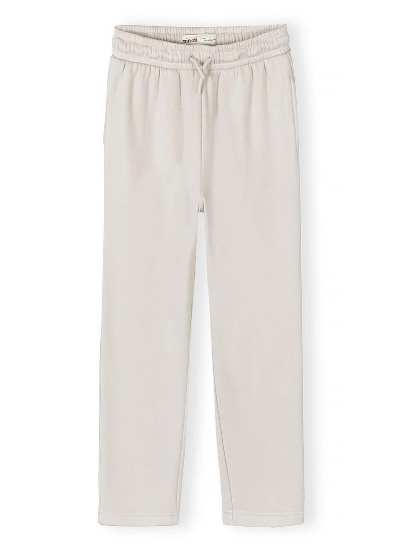 مينوتي Girls wide leg joggers off white viscose blend